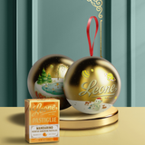 Pallina di Natale in latta con Pastiglie al Mandarino