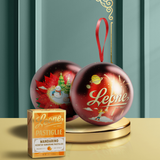 Pallina di Natale in latta con Pastiglie al Mandarino